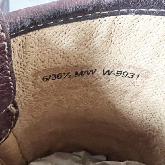 BORN Leather Wool Blanket Aztec Print Boots 36.5 / 6.5 Green Southwestern Boho - Picture 11 of 12